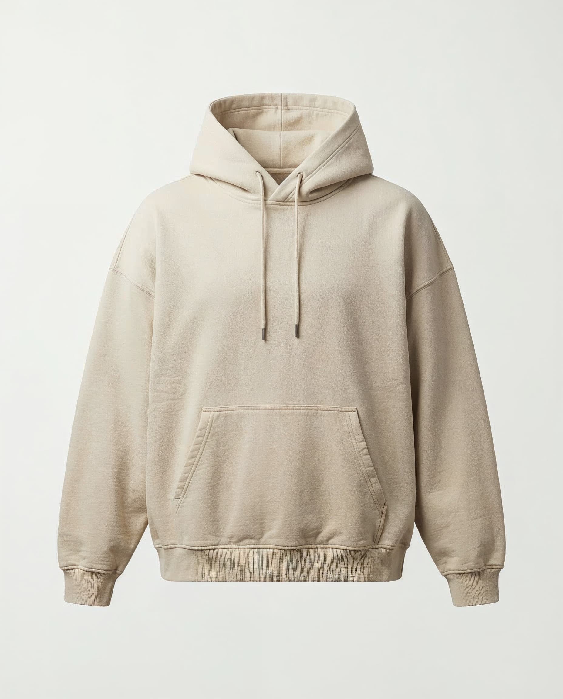 Concepto de ABRZO Heavy Hoodie en color Bone